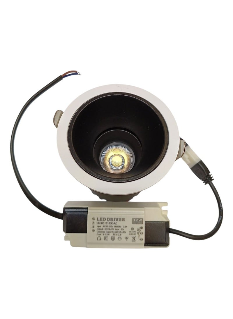 AL SALHIYA LIGHTING Three Colors Changeable Recessed Spotlight 12W (3000K) (4000K) (6500K) - Image 1